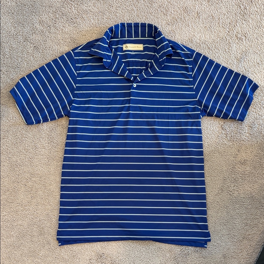 Blue Striped Golf Polo